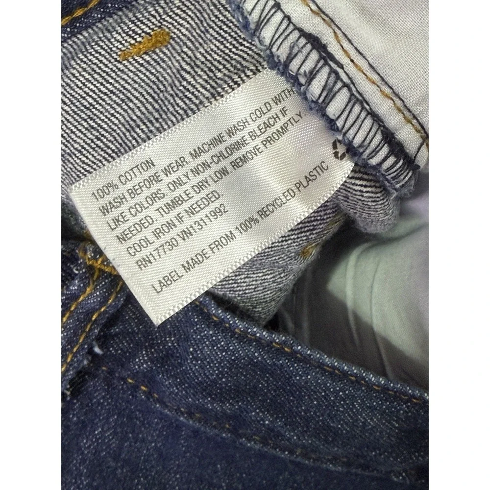New Cat & Jack Jeans Boys 14 Blue Dark Wash Relaxed‎ Straight Adjustable Waist